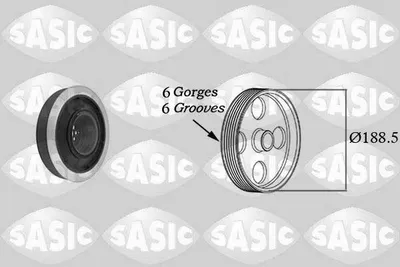 Produktbild von SASIC 9001805 Riemenscheibe Kurbelwelle für AUDI A4 Avant (8K5, B8)