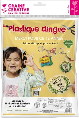 Immagine prodotto di Kit Crazy Plastic - 6 portachiavi - Fine dell'anno scolastico