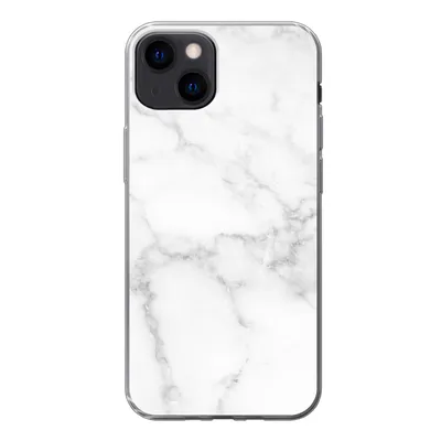 Produktbild von MuchoWow® Handyhülle Schutzhülle Hülle für iPhone 13 Marmor - Weiß - Grau - Luxus - Marmoroptik - Stein Silikon Softcase Handy Hülle - Karteninhaber