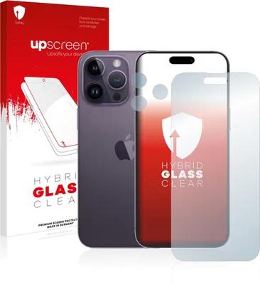 Produktbild von upscreen Schutzglas für Apple iPhone 14 Pro Max (Display+Kamera) Schutzfolie Panzer Folie Glas Display Schutz klar