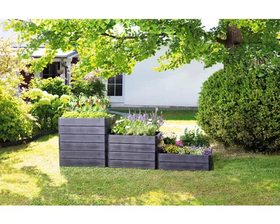 Produktbild von Hochbeet klassisch GARANTIA ERGO Vario 2 inkl. Flora-Wassersparsystem 120 x 80 x 75 cm wood
