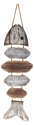 Produktbild von Wanddekoration Fisch, Holz/Metall, 20x75 cm