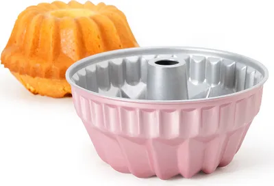 Image de Moule à Gâteau Tubulaire Rose-Doré, Moule tubulaire antiadhésif Vortex de 6,5 pouces en forme de boule Pour le Four, Cadeau Pour Elle