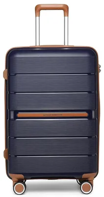 Produktbild von Reisekoffer - Handgepäckkoffer - 100 % PP-Hartschale - 8 Spinnerrollen - TSA-Schloss - 50 cm - Blau