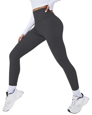 Imagen del producto de Solidchoice - Leggings de yoga de cintura alta para mujer, de color liso, ideales para hacer deporte