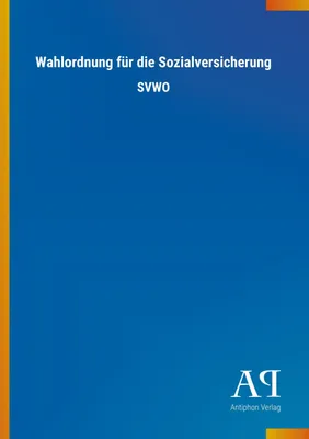 Produktbild von Wahlordnung für die Sozialversicherung
