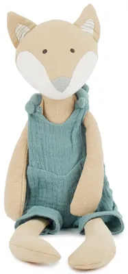 Immagine prodotto di Bieco: peluche volpe in cotone | Peluche in mussola e lino con zampe lunghe | Peluche volpe per neonati | Peluche per neonati maschi e femmine | Peluche in cotone per neonati | Peluche per neonati maschi