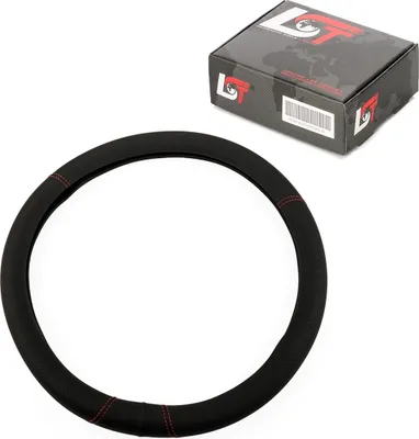 Produktbild von Lenkradbezug Hülle Ø 38x9cm schwarz rot für CITROEN für PEUGEOT für RENAULT
