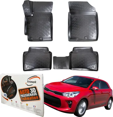 Produktbild von Trimak Autofußmatten kompatibel mit KIA Rio 4.Gen ab 2017 Auto Allwetter Gummimatten