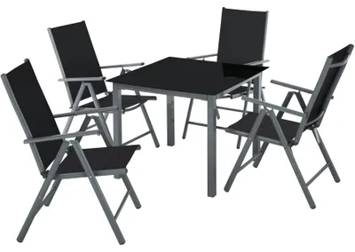 Produktbild von tectake® Aluminium Sitzgruppe 4+1