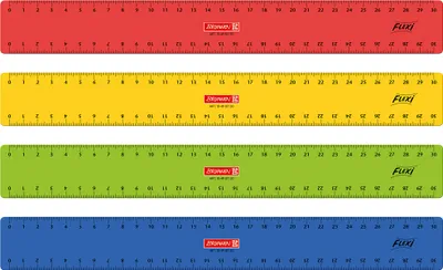 Produktbild von BRUNNEN Lineal 30,0 cm, rot, gelb, grün oder blau