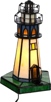 Produktbild von Tischlampe im Tiffany Style Leuchtturm Tiff 130 Motiv Lampe Dekorationslampe