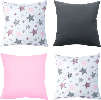 Produktbild von Amilian 4er Set, 45x45 cm 18x18 inch; Dekoratives Kissen, Dekokissen mit Füllung mit Kissenbezug; Sofakissen für Wohnzimmer Kinder Deko