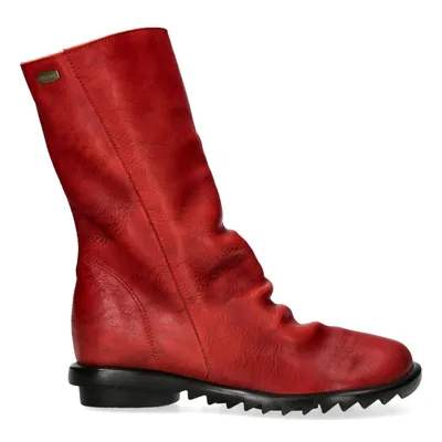 Produktbild von Laura Vita Damen Stiefelette slouchy Leder Boot geraffter Halbschaft Cyrielle 10 rouge, Größe:42 EU, Farbe:rot