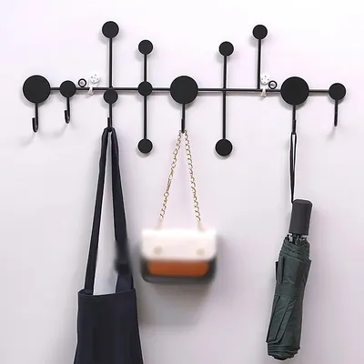 Produktbild von Hakenleiste Wandgarderobenhaken, Metallhakenhalter mit 4/5 Haken