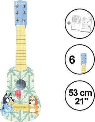Produktbild von Bluey Kindergitarre aus Holz, 53 cm, Inklusive Lernanleitung
