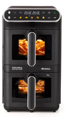 Immagine prodotto di Ariete 4640, friggitrice ad aria calda, 11 l, 60 °C, 200 °C, 60 min, doppia