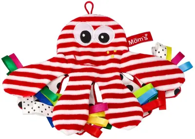 Produktbild von Mom's Care Babyspielzeug Oktopus Kuscheltier mit Knistergeräusch und Clip