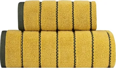 Image de Serviette de bain, épaisse, moelleuse, Oskar 70 x 140, couleur miel, jaune