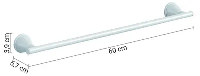 Obrázek produktu pro Nerezový držák na ručníky do koupelny – 60,3 × 5,7 × 3,9 cm