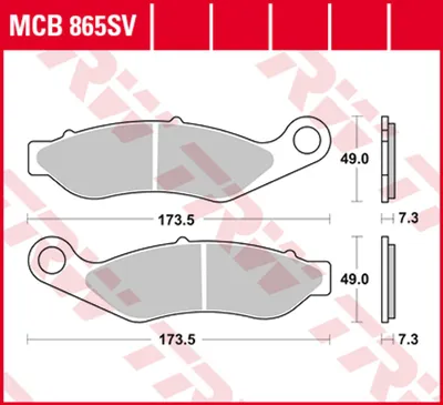 Obrázek produktu pro Brzdové destičky TRW spékané přední Street MCB865SV