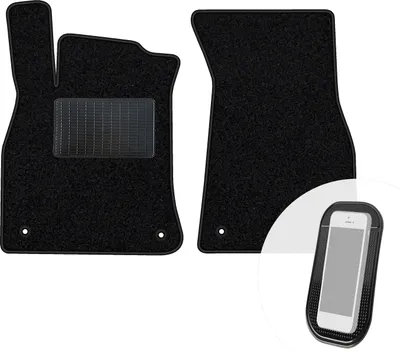 Produktbild von moto-MOLTICO Vorne Fußmatten Auto Velours Autoteppiche Schwarz Automatten Set 2-teilig passend für Audi A3 ab 2020