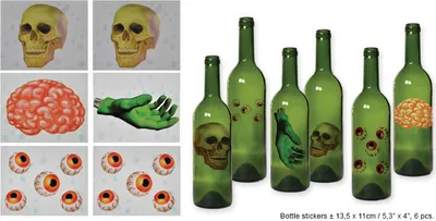 Immagine prodotto di Vetrofanie Halloween 6 pezzi trasparenti