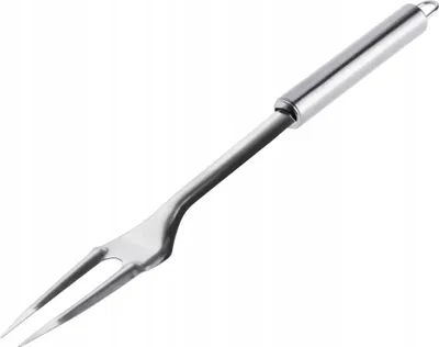 Image de Fourchette à viande - Fourchette à barbecue - Acier inoxydable - Longueur 33 cm - Pour barbecue et rôtis - Argent