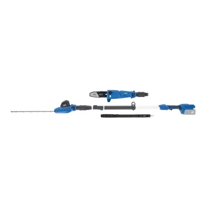 Produktbild von Scheppach 2in1 Akku-Multifunktionsgerät C-PHTS410-X | 11 verschiedenen Winkeln (90° – 240°) | 410mm | 4,5m/s | Heckenschere & Hochentaster | 20V IXES