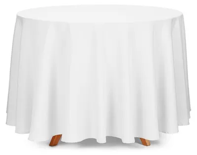 Produktbild von 10x Tischdecke, weiß, Ø 280 cm, Polyester, rund, Stoff