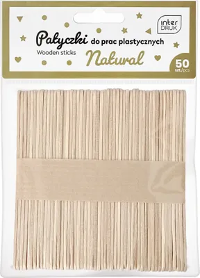 Obrázok produktu pre Prírodné tyčinky na výtvarné práce, 50 ks – INTERDRUK