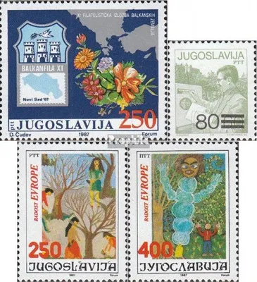 Produktbild von Briefmarken Jugoslawien 1987 Mi 2238,2240,2241-2242 (kompl.Ausg.) postfrisch Briefmarkenausstellung