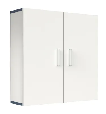 Immagine prodotto di Armadio da parete in legno | Armadio da bagno | Dimensioni: H. 60 x W. 60 x D. 18 cm | 2 Porte | 2 Scomparti – Landos