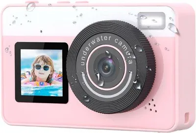 Produktbild von Unterwasserkamera 10FT wasserdicht, kompakte, tragbare digitale Kamera für Kinder, Jugendliche, Erwachsene, Surfen, Schwimmen und Kajakfahren, rosa