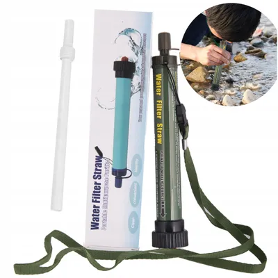 Produktbild von RBHome Survival Wasserfilter Strohhalm für Touristen Notfall 2000L