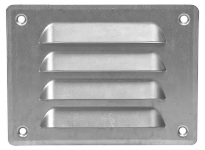 Immagine prodotto di Griglia di ventilazione metallica Europlast MR14105Zn, dimensioni 140 x 105 mm, con protezione anti-insetti, zincata