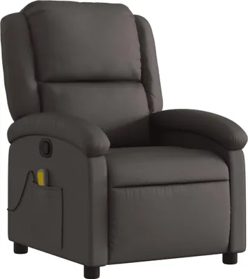 Produktbild von vidaXL Massagesessel Relaxsessel Dunkelbraun Echtleder