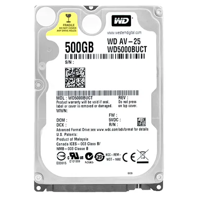 Produktbild von Festplatte WD 500Gb WD5000BUCT 5400 Rpm 16Mb Cache Sata II 2,5" Zoll