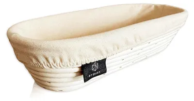Produktbild von Gärkorb zum Brotbacken aus Rattan - oval 35cm (ca. 1kg Brotteig)