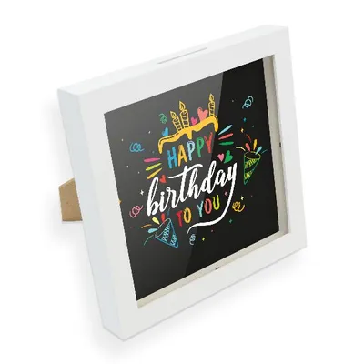 Produktbild von itenga Bilderrahmen Spardose Happy Birthday to you (Motiv 4) - Einleger