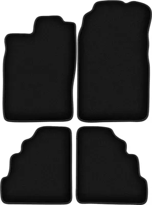Produktbild von Wielganizator Velours-Autoteppiche – passend für Saab 900 II (Fließheck, Liftback, Bj. 1994-1998) –  schwarz, passgenau, mit Befestigungen set 4 Stk.