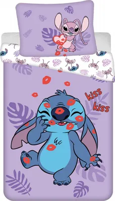 Zdjęcie produktu dla Pościel Lilo i Stitch Kiss 140x200,70x90 cm