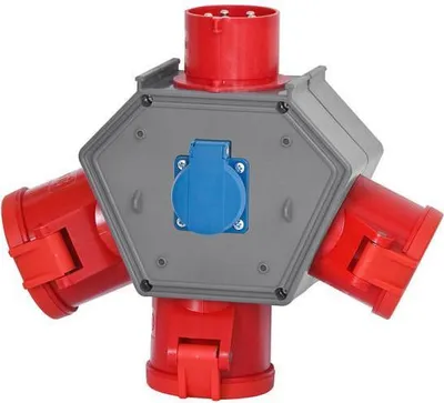 Immagine prodotto di POLYBOX Distributore di corrente, spina 16A/5P, presa 16A/5P, 2x32A/5P, 230V F3.0599