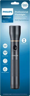 Produktbild von Philips SFL7002T/10, Taster-Taschenlampe, Schwarz, IPX4, LED, AA, Alkali