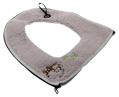 Produktbild von Gepolsterte Plüsch-Toilettensitzauflage mit Reißverschluss und Griff für kalte Wintertage, rutschfestes Toilettensitzkissen