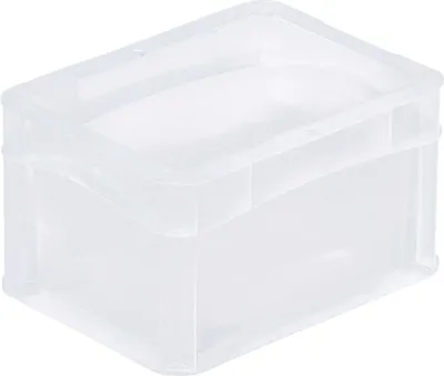 Produktbild von Transparenter Eurobehälter BasicLine mit geschlossenem Griff | HxBxT 12x15x20cm | 2,2 Liter | Eurobox, Transportbox, Transportbehälter, Stapelbehälter
