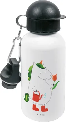Produktbild von Mr. & Mrs. Panda Trinkflasche Einhorn Gärtner - Weiß - Geschenk, Sportflasche, Unicorn, Wasserflasche, Gießkanne, Einhörner, Luftballon, Kinderflasche, Getränkeflasche
