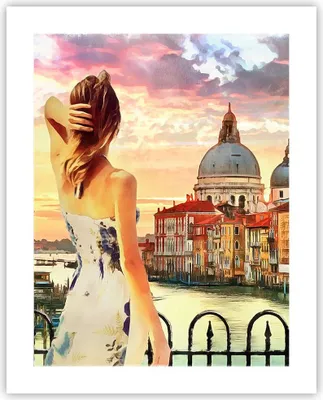 Produktbild von Poster - Poster ohne Rahmen - Venedig Brücke Wasser - 40x50 cm - Wand Bild - Wanddeko - Wandbilder - Kunstposter - Wandposter - Bilder - Kunstdruck - Wanddekoration - Wandbild - P2XPA40x50-3495
