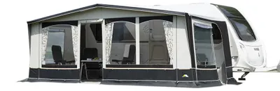 Produktbild von DWT Jubiläumsmodell für Einsteiger Jubilee 40 240 Gr. 11 inkl. Travel Paket - Umlaufmaß 851-880 cm - 240cm Tiefe - inkl. 28x1mm ALU Gestänge - Reisezelt für Wohnwagen