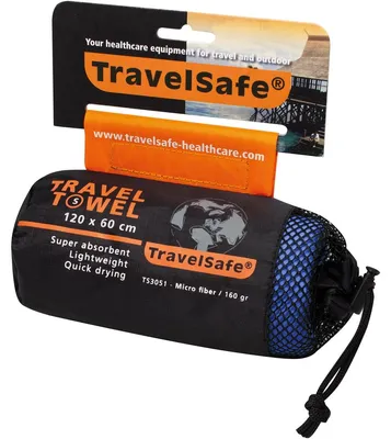 Zdjęcie produktu dla Travelsafe Ręcznik podróżny z mikrofibry S, niebieski